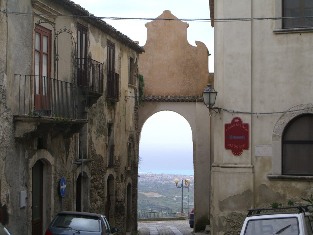 The arch leading you onto the panoramic terrace of the village