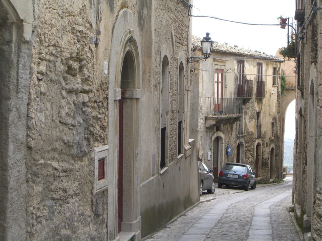 narrow cobbled streets in the village