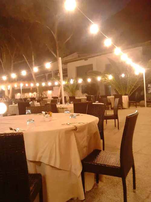 The lido at night with breathtaking views of the sea