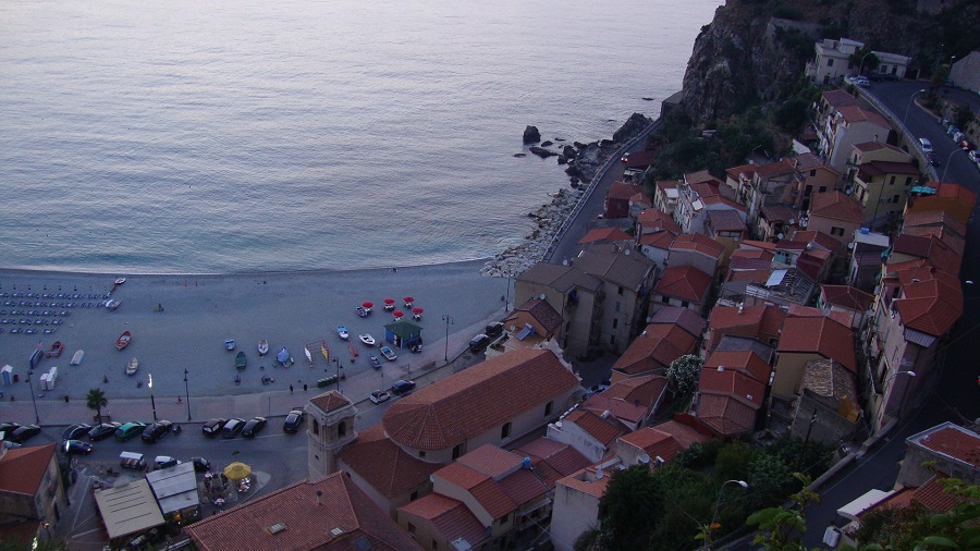 The beach of Scilla from a viewpoint