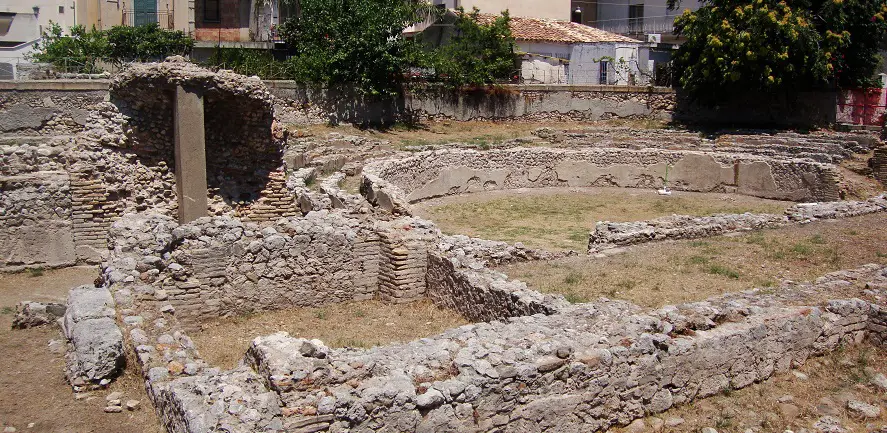 The ruins of the Roman-Greek theatre in Marina di Gioiosa
