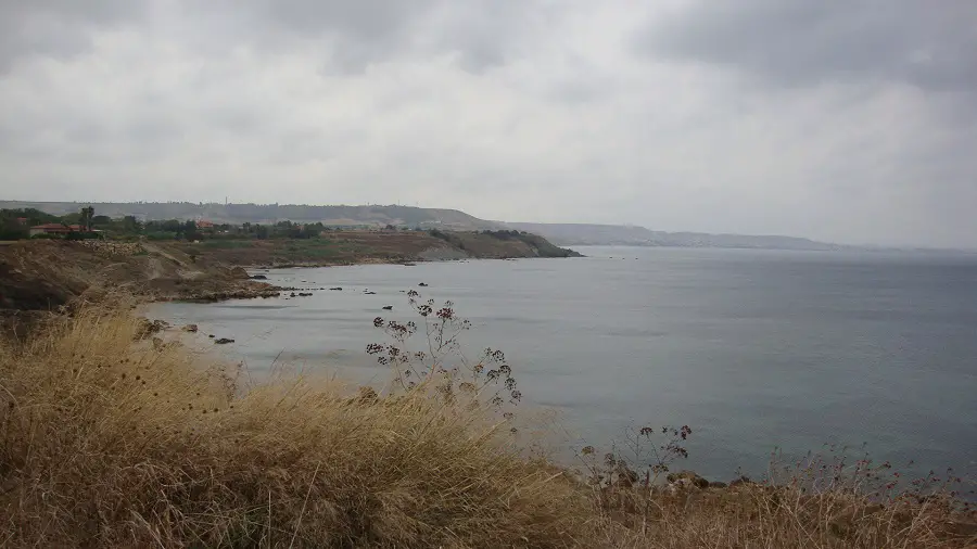 The scenery close to the Greek column Capo Colonna