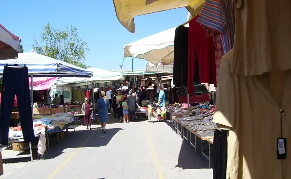 Local people going around the market