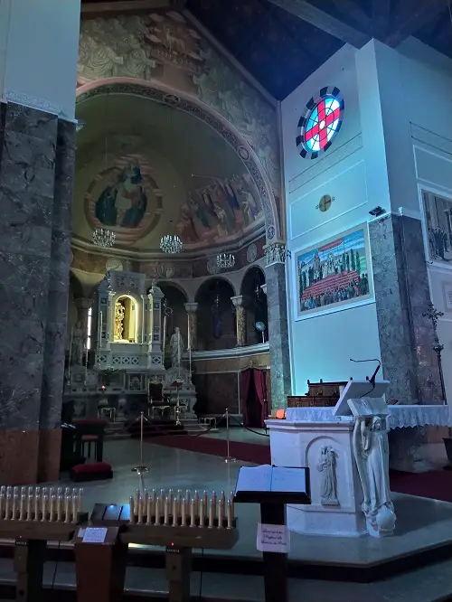 Inside the church