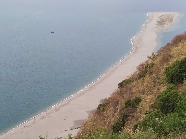 The view point from Tindari where you can see the lagoon of Marinello.