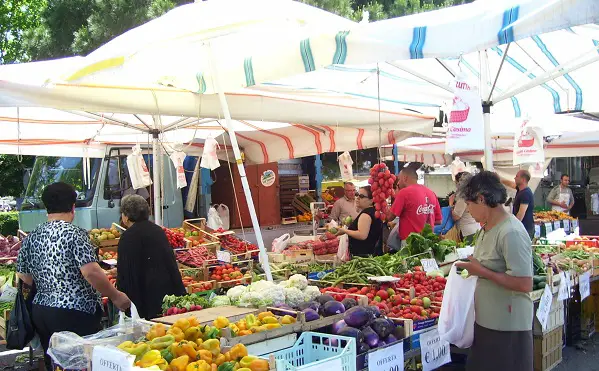 Local produce at the market