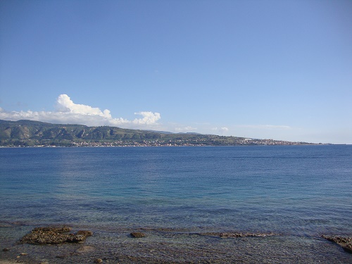 The view from Capo Pelero in Messina