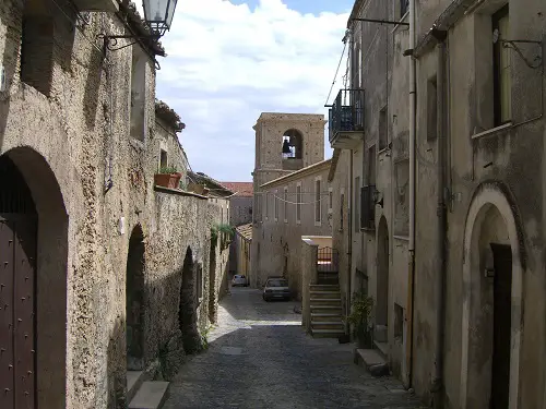 Cycling down narrow streets