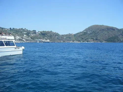 Approaching the Aeolian islands