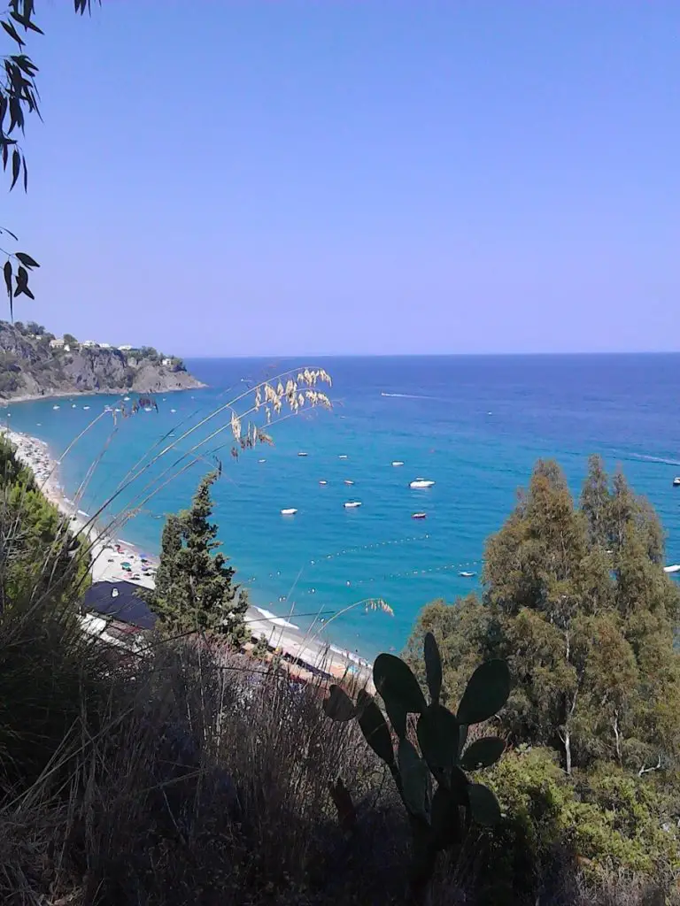 A view of Caminia beach, Stalettì's best beaches