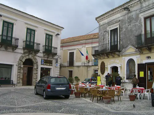 The main square in Gerace