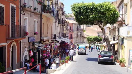 A colourful dreamy street in Tropea