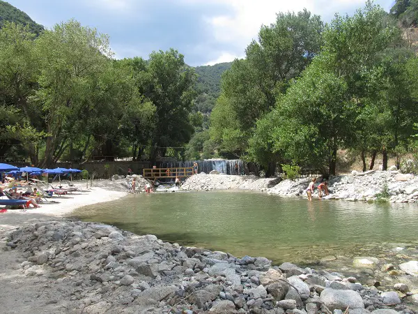 The beach next to the river Allaro