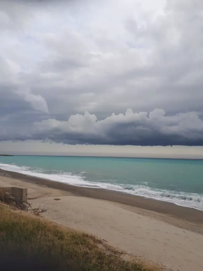 A deserted beach