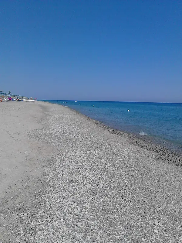 Beach in front of camping area