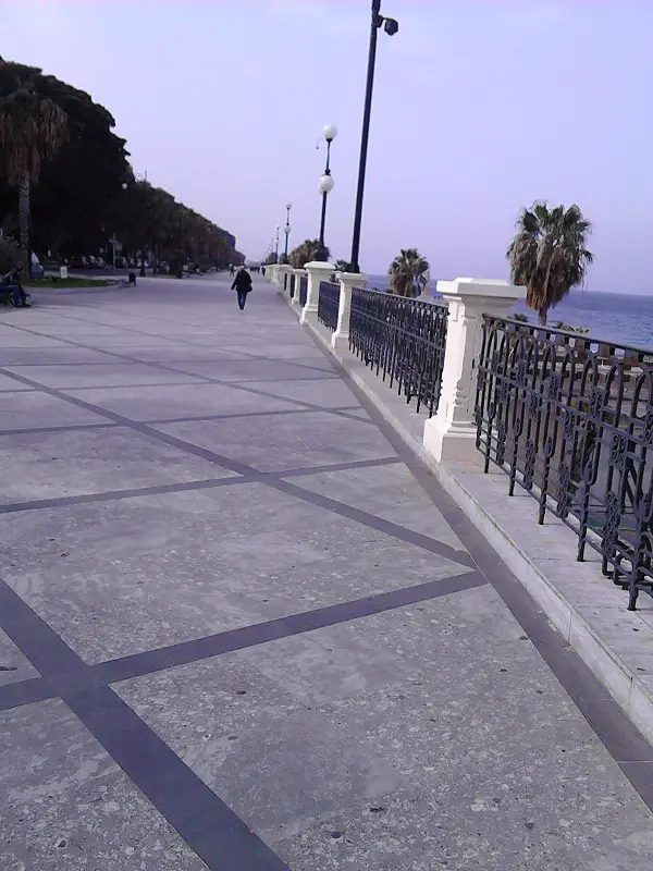 The seafront is close to the main shopping street