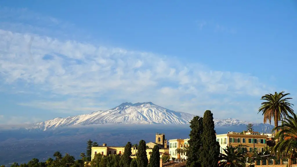 Taormina facing Mount Etna