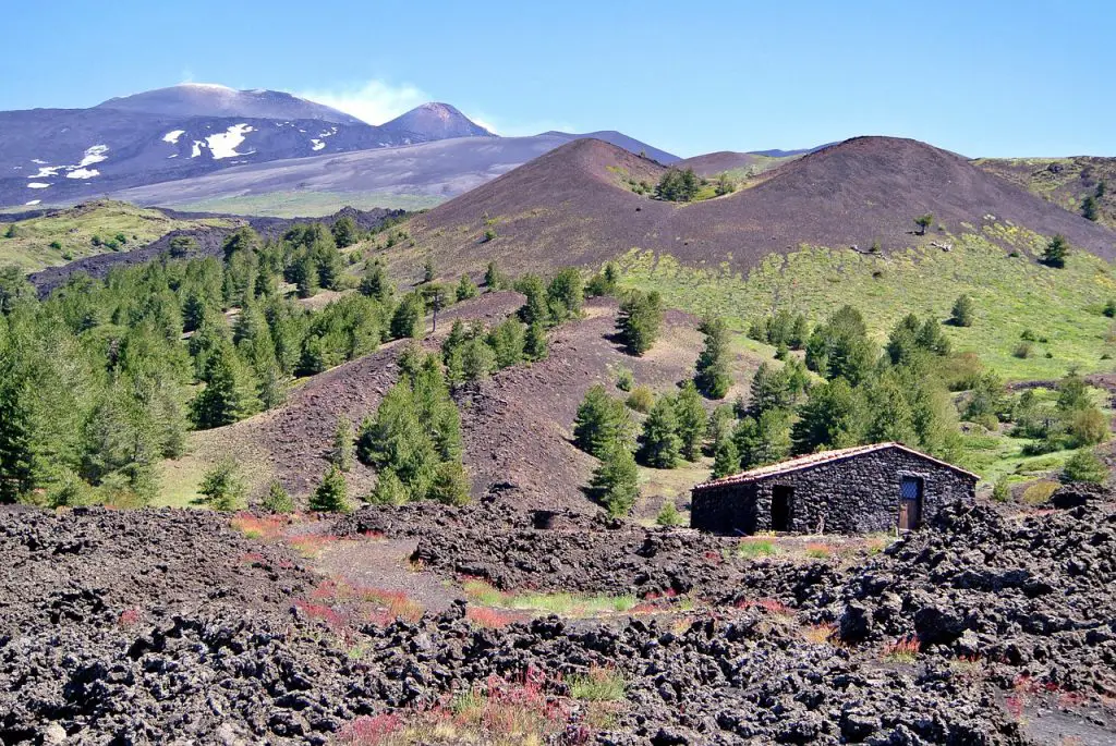 Lava on Mount Etna