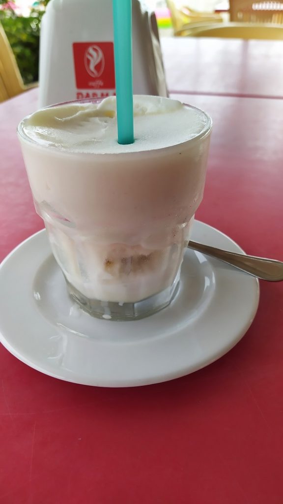 Almond flavoured granita in Calabria