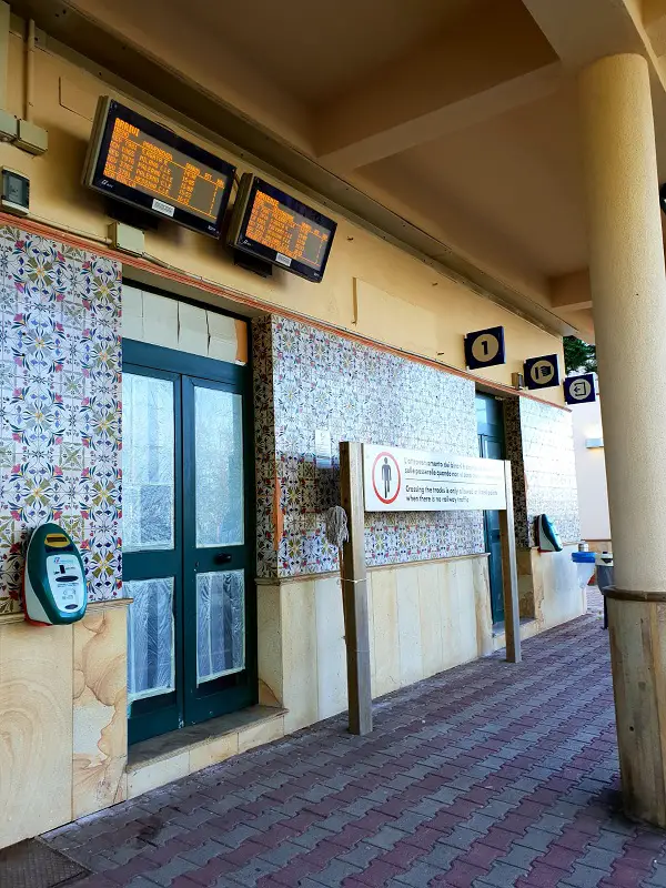 The ceramic-tiled train station in Santo Stefano di Camastra