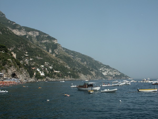 The boat trip leaves from Positano.