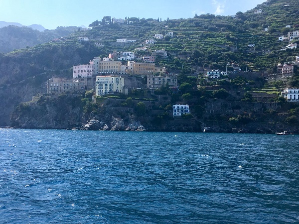 Luxury villas along the Amalfi Coast seen on the boat trip