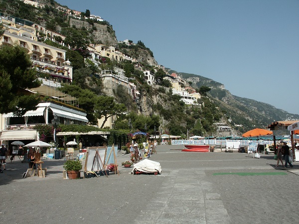 The seafront in Positano