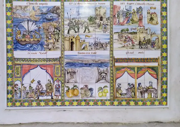 The history of Mazara del Vallo in ceramic tiles