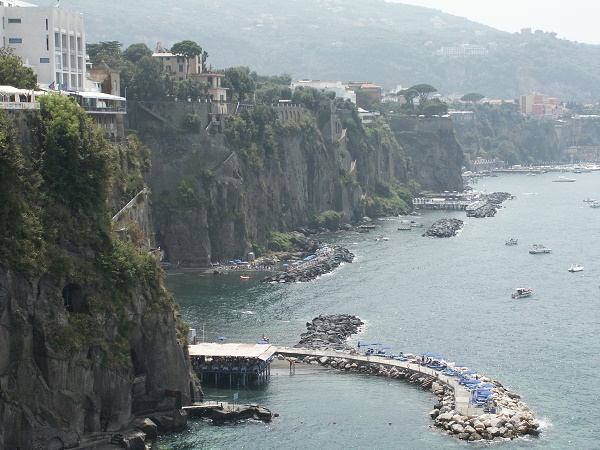 A view of Sorrento from the sea.