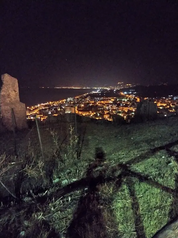 The view of Roccella Ionica at night