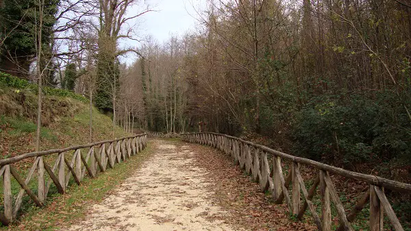 A trail path close to the monastery