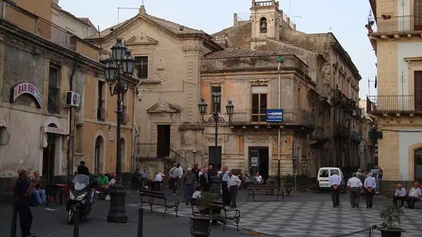 The lively square of Militello