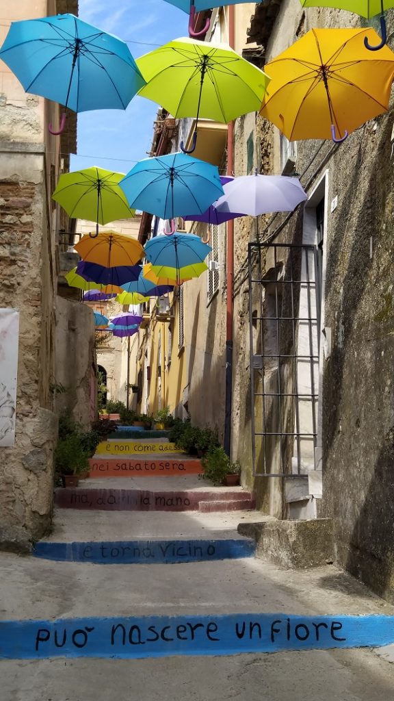 A colourful street in Nicotera