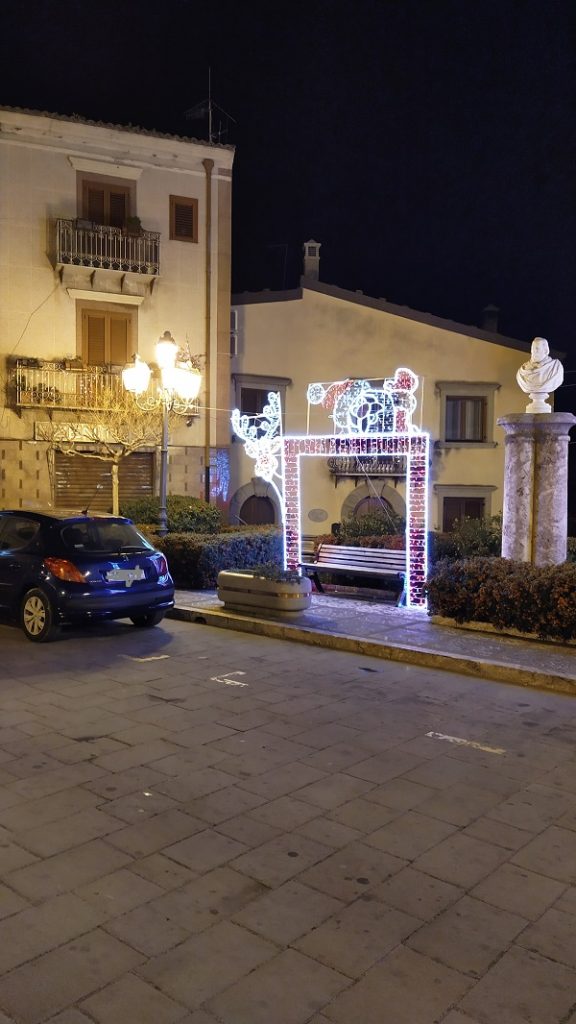 Christmas decorations in San Piero Patti