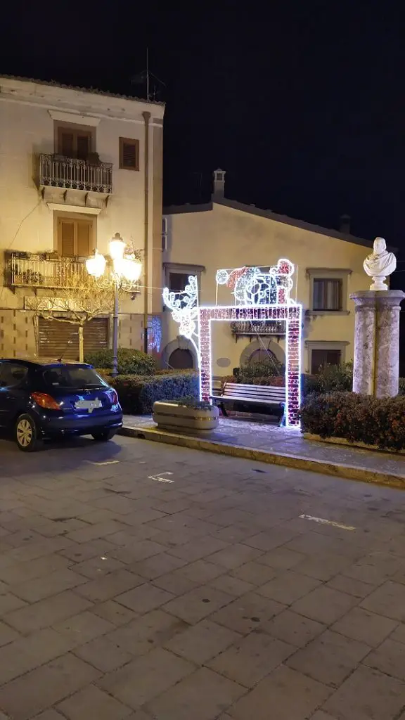 Christmas decorations in San Piero Patti